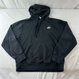 Nike Sportswear Club Fleece Men Sweatshirt Size Small Black Pullover BV2654 010